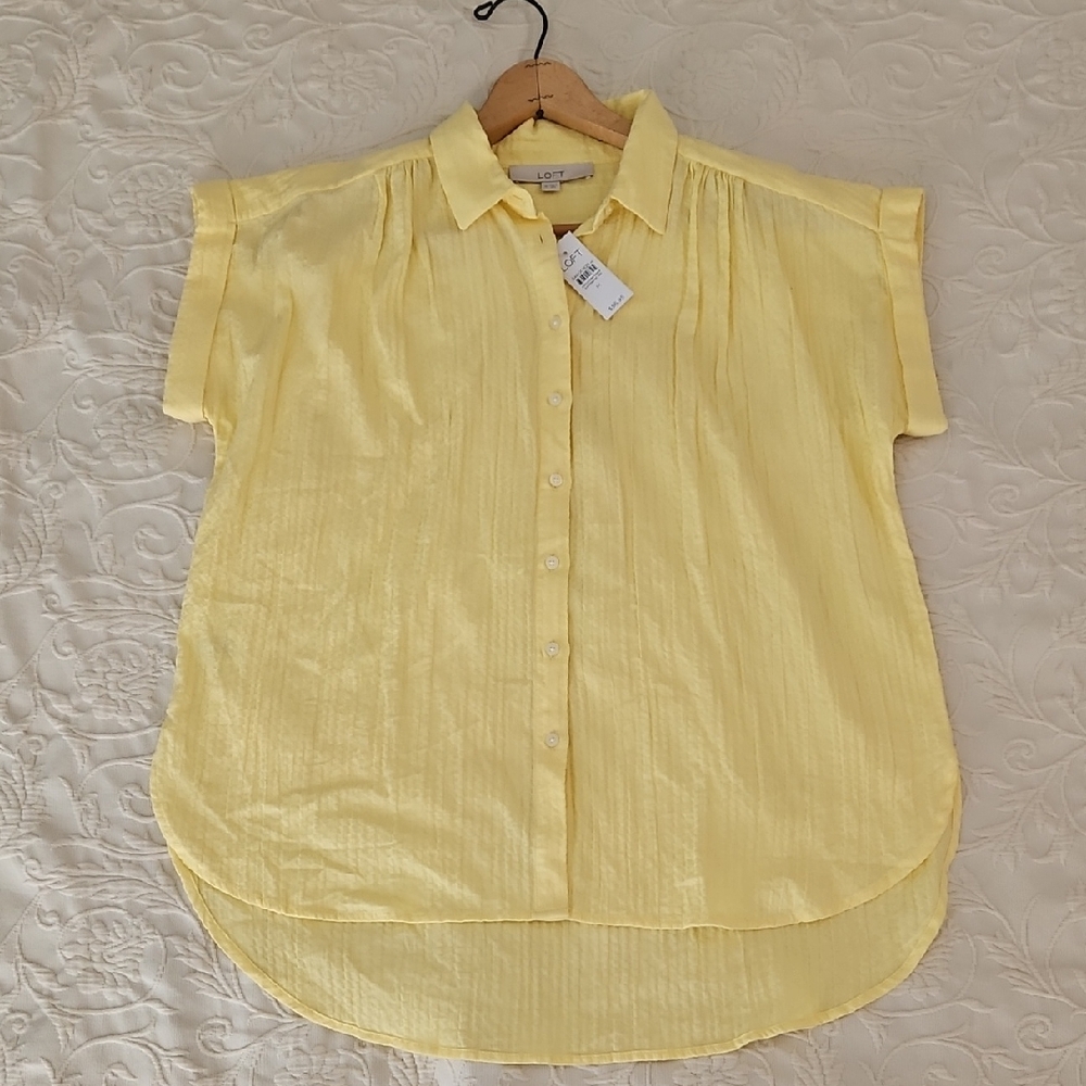 Cato Light Yellow Button-Down Shirt